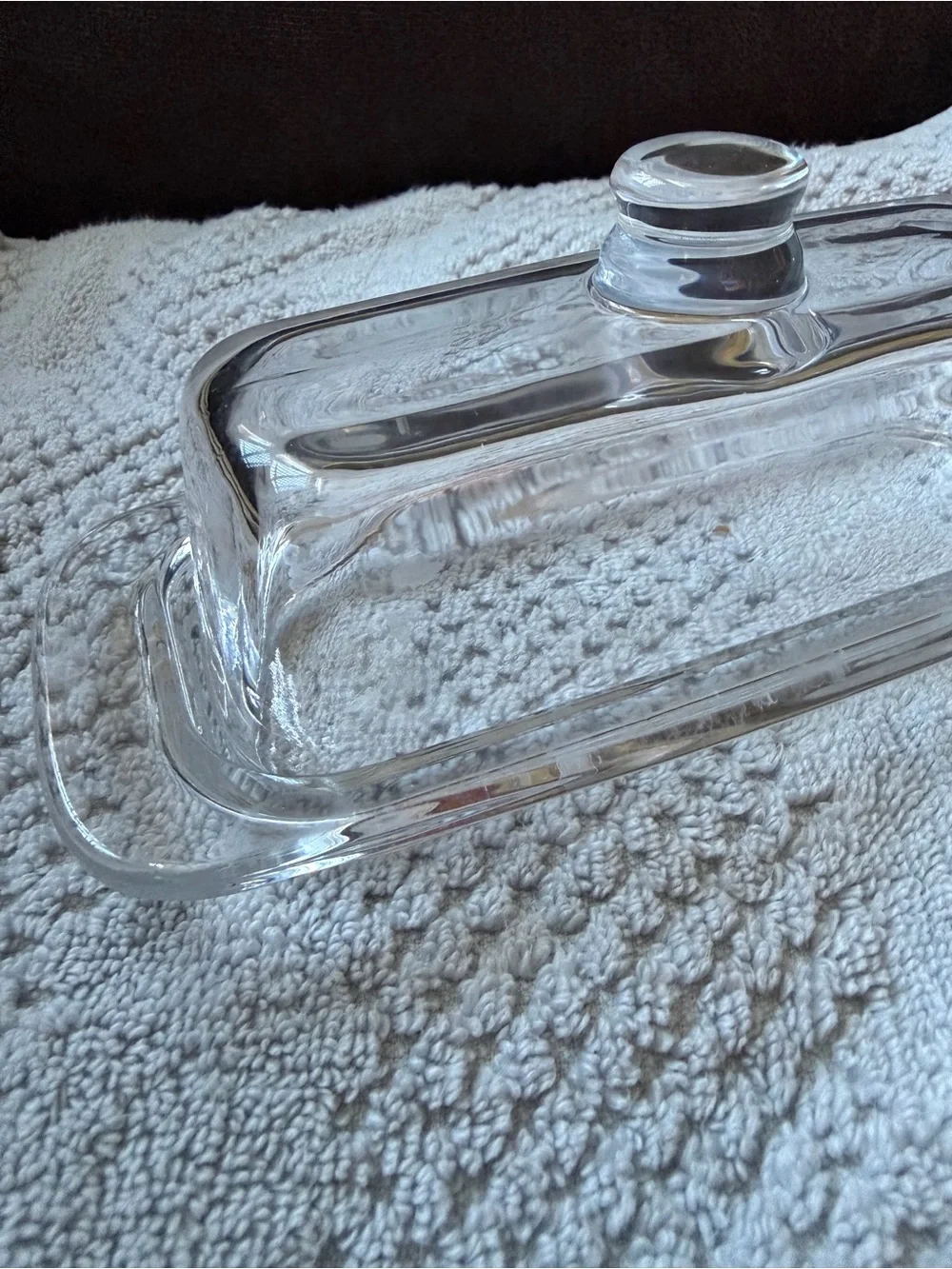 Clear Glass Butter Dish with Lid - Classic Clear